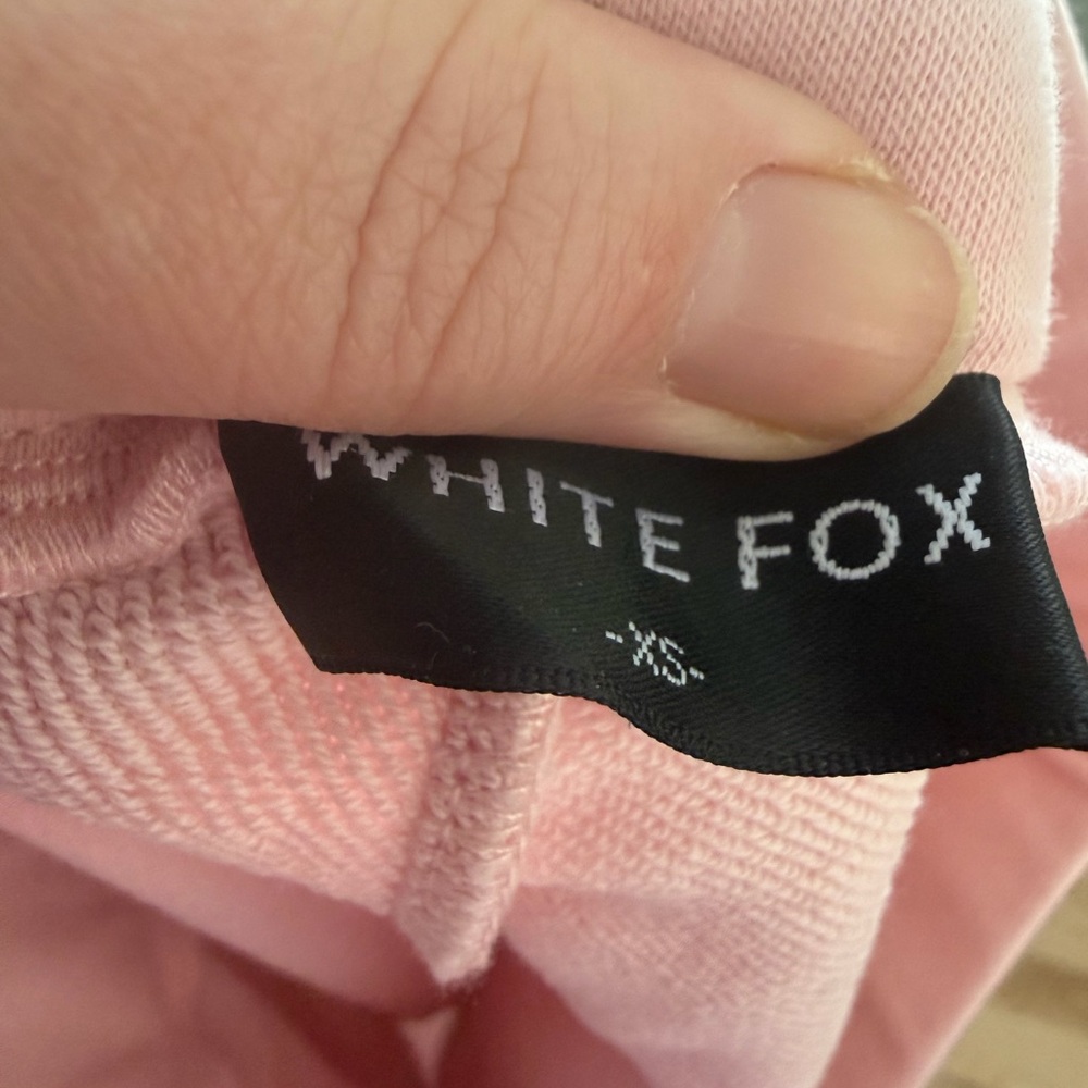 White Fox Boutique Blush Pink Lounge Shorts XS Soft Fleece Drawstring Softgirl - Picture 5 of 6